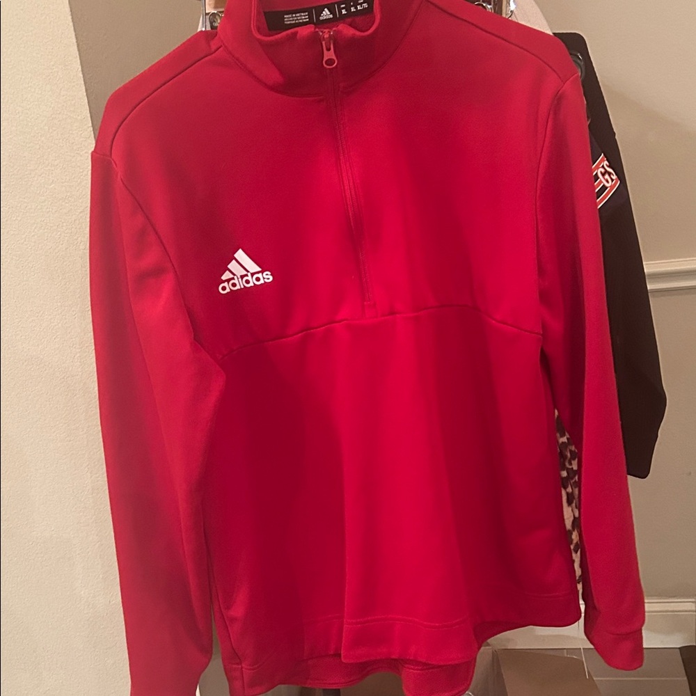 Adidas Bold Red Quarter-Zip